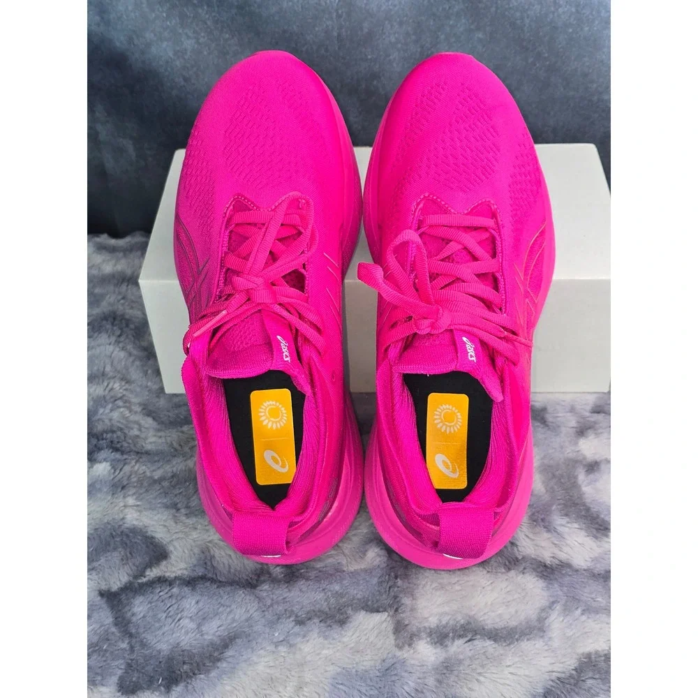 ASICS Gel-Nimbus 25 Pink Rave PureGEL Running Shoes Womens Size 9 1012B356